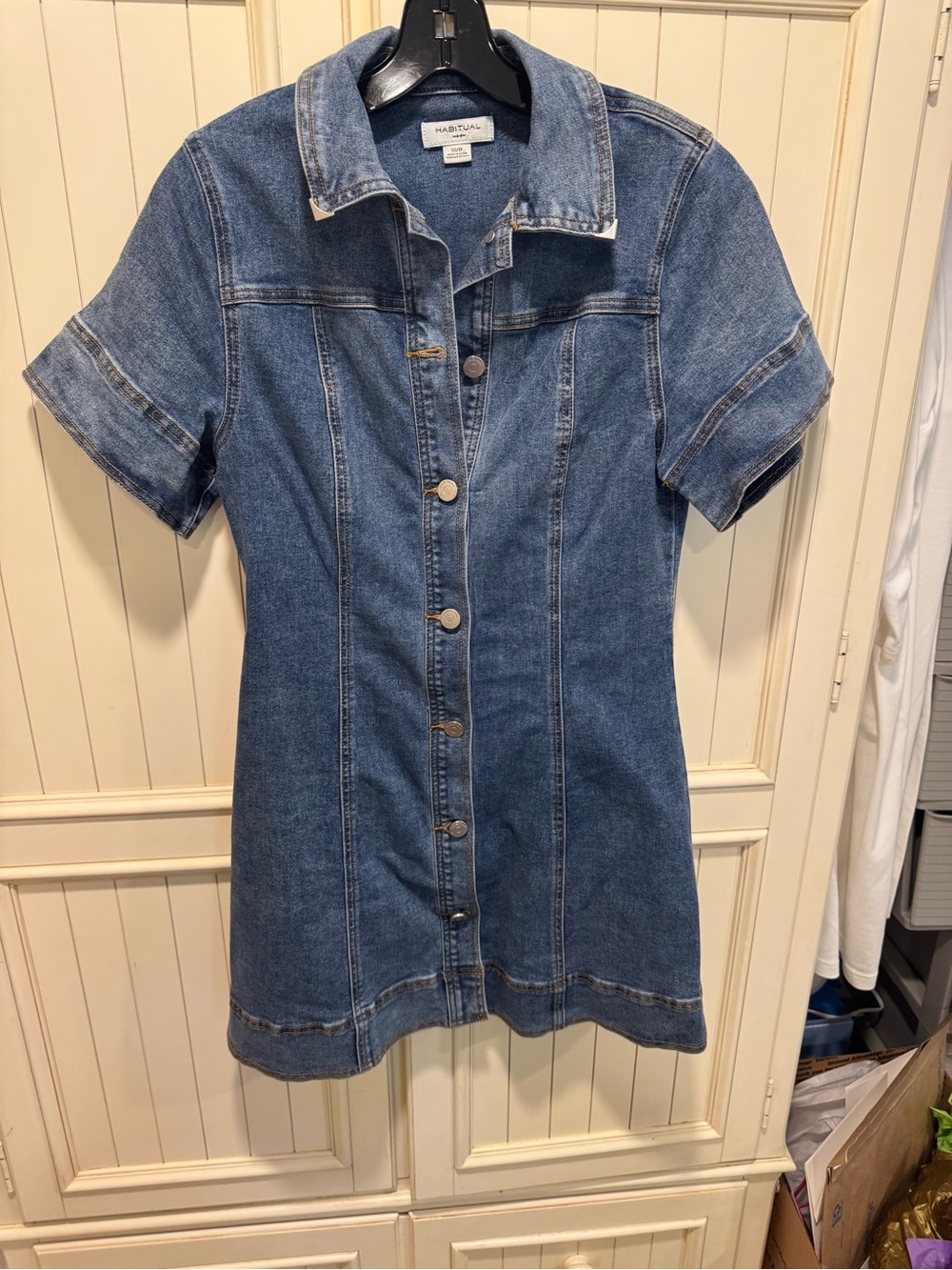 Habitual Indigo Denim Shirt with Label